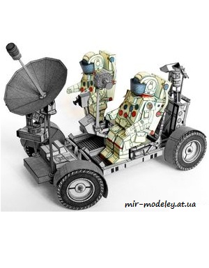 №7377 - Astronauti k Lunar Vehicle [ABC 1989-20] из бумаги