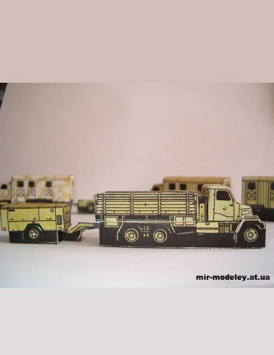 №7416 - Praga V3S Valník + PKD 6 (ABC 24/1990) из бумаги