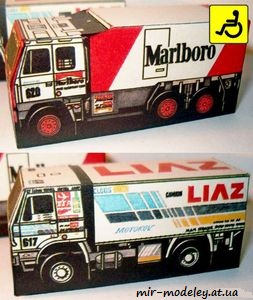 №7354 - Tatra 815 6x6, Liaz 111.154 Dakar [АBC 1989-6] из бумаги