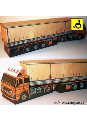 №7386 - Liaz 100.55 [ABC 1990-4] из бумаги