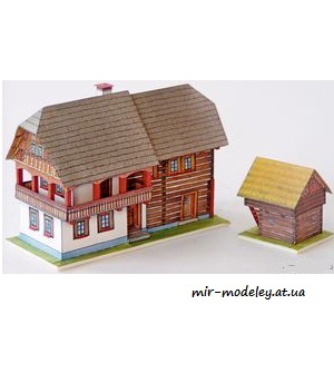 №7423 - Chalupa z Podkrkonosi a sroubek ze strednich Cheh [ABC 1991-05] из бумаги