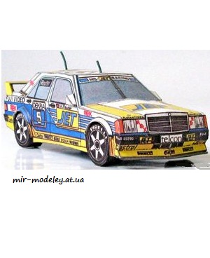 №7440 - Mercedes-Benz 190E 2.5-16 Evo I [ABC 20/1991] из бумаги