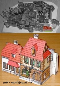 №7402 - Dum cp.14 s hostincem (ABC 1990-14) из бумаги