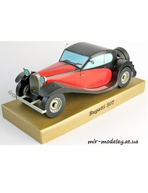 №7421 - Bugatti T50 1929 [ABC 4/1991] из бумаги