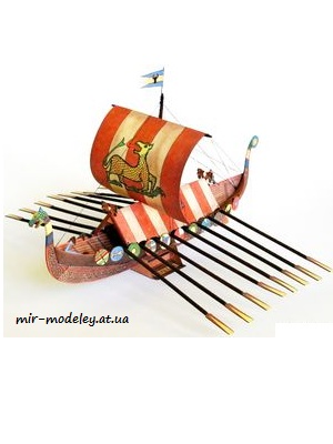 №7439 - Драккар / Drakar (ABC 20/1991) из бумаги