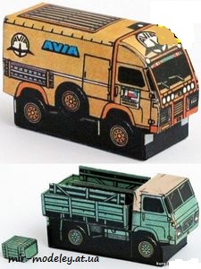 №7420 - Valnik Saviem TP3 ,Аvia a21F (ABC 1991-3) из бумаги