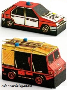 №7409 - Skoda Favorit + Steyr Puch [ABC 1990-19] из бумаги