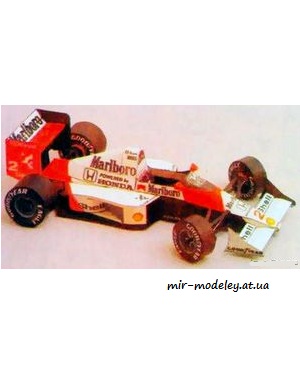 №7376 - Mc Laren MP 45 Honda [ABC 1989-20] из бумаги