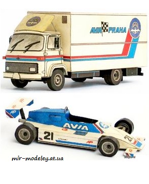 №7407 - Avia A30L + Avia AE 3F (ABC 18/1990) из бумаги — развертка из бумаги