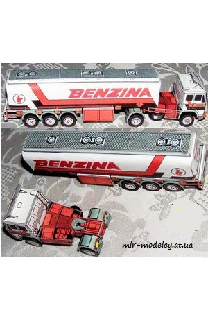 №7448 - Liaz 110 573-ROC-34T3A (ABC 1992-1) из бумаги