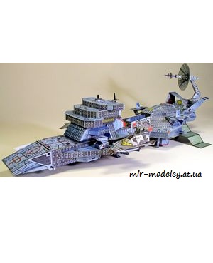 №7426 - Космический корабль с межпланетной станции / Kosmoplán z meziplanetární stanice [ABC 8, 15/1991] из бумаги