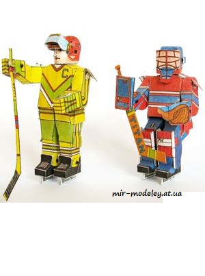 №7398 - Хоккеисты / Hokejisté (ABC 12/1990) из бумаги