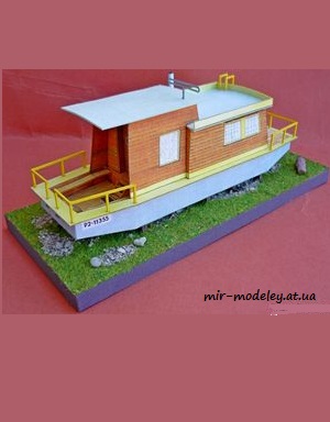 №7378 - Плавучий дом / Obytny clun Sarka [ABC 21/1989] из бумаги