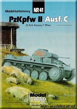 №712 - PzKpfw II Ausf.C [Model Card 041] из бумаги — развертка из бумаги