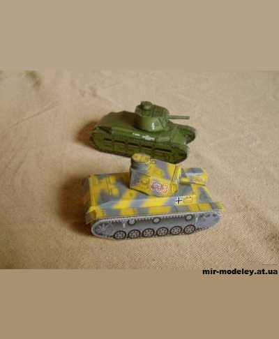 №798 - Танк Matilda MK.II и Panzer PZ.III Ausf.J (bestpapermodels) из бумаги