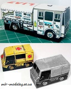 №7479 - LIAZ 4x4 Lambaréné + Steyr Puch (ABC 17/1992) из бумаги