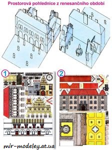 №7469 - Prostorová pohlednice z renesančního období , figurky k Memorial Air Show [ABC 1992-11] из бумаги