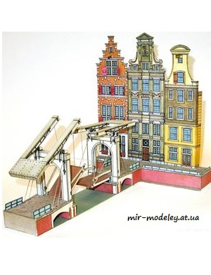 №7458 - Holandsky gracht se svoditym mostem [ABC 1992-05] из бумаги