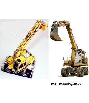 №7488 - Caterpillar 206B FT (АВС 22/1992) из бумаги