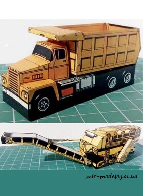 №7509 - Caterpillar PR-750B - Dodge CT 800 (АВС 9/1993) из бумаги