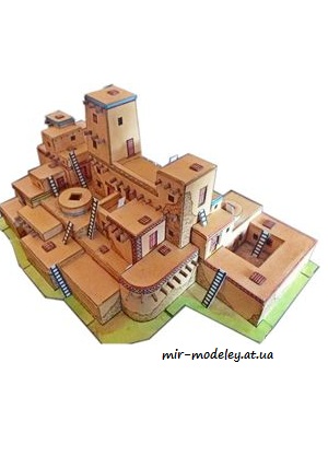 №7451 - Индейская деревня / Indianske Pueblo (ABC 02/1992) из бумаги