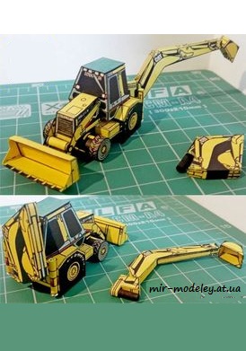 №7482 - Catterpilar 428B [ABC 1992-18] из бумаги