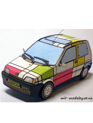 №7491 - Fiat Cinquecento [ABC 1992-24] из бумаги