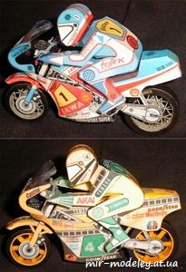 №7489 - Jawa TS 500 & Yamaha YZ 500 (ABC 22/23-1992) из бумаги