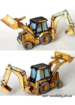№7478 - Caterpillar 428 B (ABC 16/1992) из бумаги