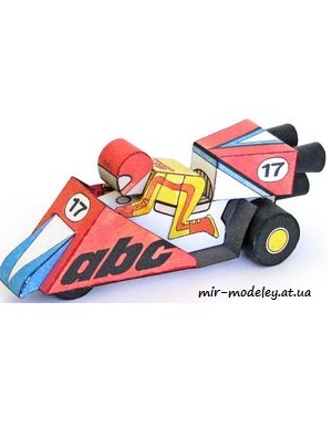 №7470 - Experimentální raketová tříkolka (ABC 92-12 ) из бумаги — развертка из бумаги