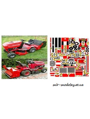 №7644 - Садовый мини-трактор Westwood S1300 (ABC 17/1997) из бумаги