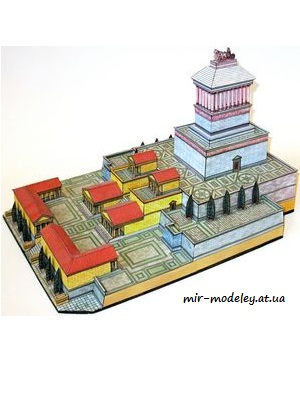 №7549 - 7 чудес света - Мавзолей в Галикарнасе / 7 divu sveta - Mauzoleum v Halikarnassu [ABC 14-15/1994] из бумаги