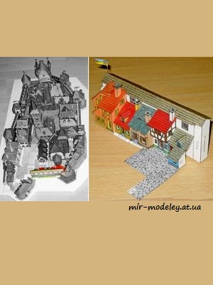 №7620 - MPR.1 - Domky hudiny cp.19, 20, 21, 22 a obranna chodba hradeb [ABC 1996-24] из бумаги