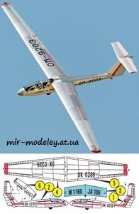 №7592 - Let L-23 Super Blanik [ABC 1996-09] из бумаги