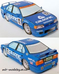 №7641 - Calsonic Nissan Primera [ABC 14/1997] из бумаги