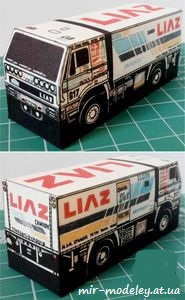 №7627 - Liaz 151.154 [ABC 1997-03] из бумаги — развертка из бумаги