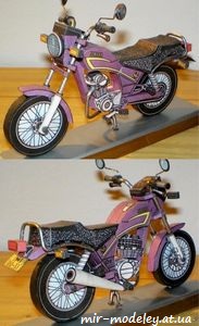 №7586 - Yamaha 125 SR (ABC 1996-02) из бумаги