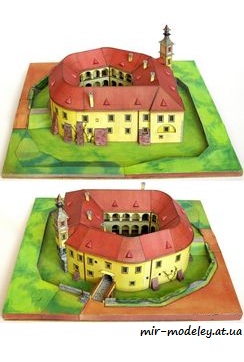 №7554 - Замок Розтоки у Праги / Zamek Roztokach u Prahy (ABC 1994-20-23) из бумаги — развертка из бумаги