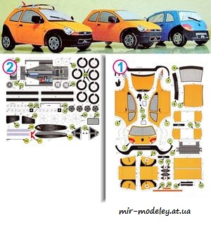 №7730 - Ford Ka (ABC 2001-01) из бумаги