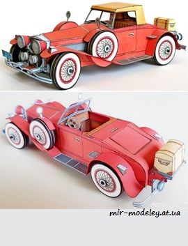 №7678 - Duesenberg SJ Roadster [ABC 7/1999] из бумаги