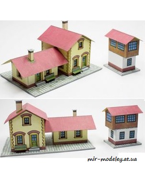 №7695 - Zeleznicni stanice a hradlo [ABC 1999-23] из бумаги