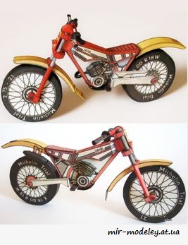 №7666 - Jawa 250 Trial [ABC 1998-08] из бумаги