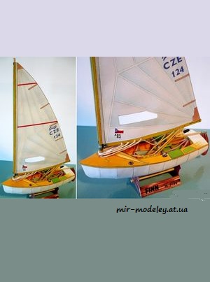 №7717 - Jahta tridy Finn [ABC 2000-19] из бумаги