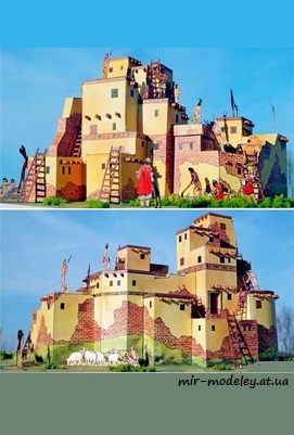 №7716 - Индейская деревня / Indianske Pueblo (ABC 18-19/2000) из бумаги