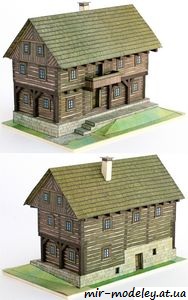 №7751 - Бревенчатый дом / Roubene staveni z Kokorinska (ABC 12/2001) из бумаги