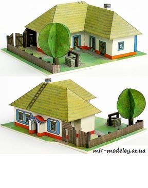 №7753 - Hlineny dom z moravy (ABC 13-2001) из бумаги