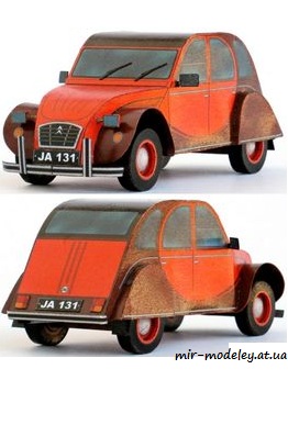№7758 - Citroen 2CV (ABC 17/2001) из бумаги