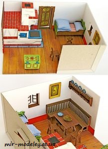 №7797 - Рождество в крестьянской комнате / Vánoce v selské jizbě [ABC 23-26/2002] из бумаги