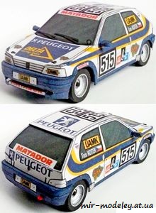 №7778 - Peugeot 106 (ABC 8/2002) из бумаги
