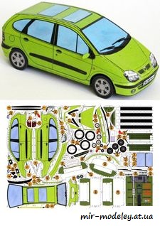 №7745 - Renault Scenic 602 (АВС 8/2001) из бумаги